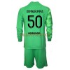 Original Trikotsatz Paris Saint-Germain Gianluigi Donnarumma 50 Torwart Ausweichtrikot 2021-22 Langarm Für Kinder